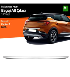 Renault Captur Uyumlu 2 Krom Bagaj Alt Çıtası 2020 Üzeri