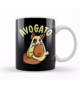 Cute Avogato Avocado Cat Funny Kitty Avo gato Pun Kupa Bardak Porselen