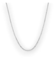 Yantra Silver 925 Ayar Gümüş 2 mm. Tenis Su Yolu Kolye (Gümüş)