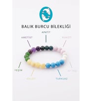 Balık Burcu Doğal Taş Bileklik 8 Mm Küre Kesim - Burç Bilekliği