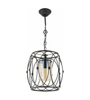 AVONNI AV-65074-BSY Eskitme/Siyah Kaplama Modern Avize E27 Metal Cam 30cm