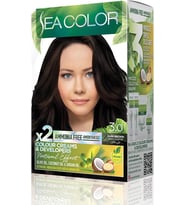 Sea Color Amonyaksız, Vegan, Doğal, Besleyici Kalıcı Saç Boyası%100 Beyaz Kapama (1 Paket 2 X 50 Ml
