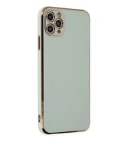 Mey İthalat® iPhone 11 Pro Max Kılıf Volet Silikon - Açık Yeşil