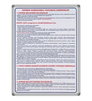DEPREM SONRASI LEVHA (Alüminyum Çerçeve)