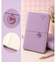 VJ CHARM ÇİÇEK DEFTER A5 96 YP 100 GR NOKTALI MOR