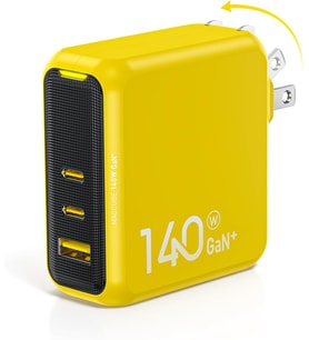 Aohi Magcube 3 Portlu Şarj Adaptörü, 140W Şarj Cihazı, Gan+ 100W Hızlı Şarj İstasyonu (Çok Renkli)