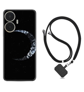 Realme C55 Kılıf Silikon Boyun Askılı İpli Desenli Silikon Yalnız Ay 1744