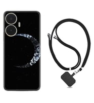 Realme C55 Kılıf Silikon Boyun Askılı İpli Desenli Silikon Yalnız Ay 1744