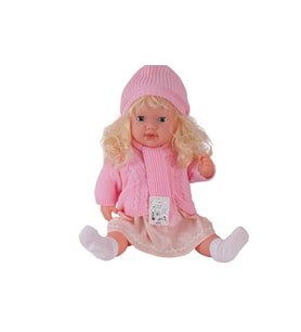 7959 60 CM TRİKOLU HIRKALI SAÇLI BÜYÜK BEBEK