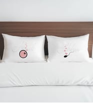 BK Gift Kişiye Özel Sevgili Tasarımlı Pamuklu 2’li Yastık Kılıfı Seti-4 50x70cm, Sevgiliye Hediye, Ev Hediyesi, Tasarım Ev Tekstili