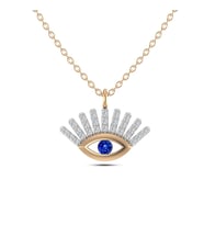 Pırlanta Eye Kolye (Altın-Beyaz)