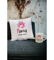 Psikolog Kupa Bardak ve Yastık Set 001 (Beyaz)