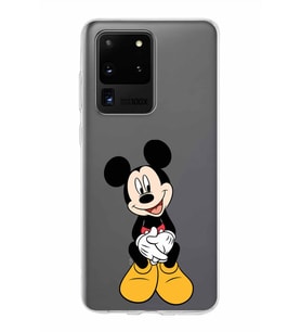 Samsung Galaxy S20 Ultra Kapak Mickey Mouse Tasarımlı Şeffaf Silikon Kılıf