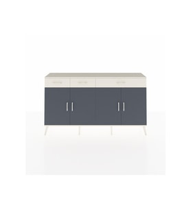 Arges Konsol 4 Raflı 3 Çekmeceli 4 Kapaklı 176x30x99 Aytaşı-Antrasit/Aytaşı