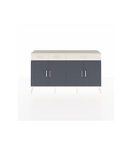 Arges Konsol 4 Raflı 3 Çekmeceli 4 Kapaklı 176x30x99 Aytaşı-Antrasit/Aytaşı