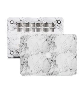 MacBook Pro Retina Kılıf HardCase A1425 A1502 2012/2015 Uyumlu Kılıf F.Marble (Koyu Gri)