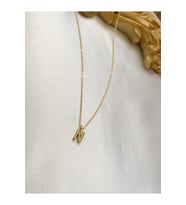Zirkon Taşlı Minimal Gold N Harfli Kolye