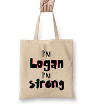 Logan Name personalized Custom Vintage Retro Rainbow Design Gift Baby-Gift For Him Bez Çanta Uzun Saplı