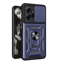 Coverzone Xiaomi Redmi Note 12 4G ?le Uyumlu PhoenixShield S�rg�l� Sistem Kamera Korumal? Kapak Tam Koruma Manyetik Vega Kapak Lacivert