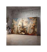 Kanvas Tablo Adaletin Alegorisi Heykel Dekoratif Kanvas Tablo 80 X 120