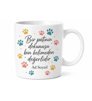 Paw Temalı Hayvan Sever Özel Tasarım Baskılı Kupa Bardak Hediye