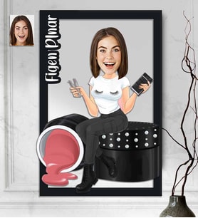 Kişiye Özel 3D  Ahşap Tablo Kuaför 30x40 -4