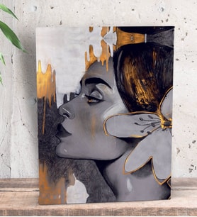 BK Gift Woman Art Tasarımlı Dekoratif Mini Kanvas Tablo 15x20cm-11