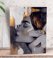 BK Gift Woman Art Tasarımlı Dekoratif Mini Kanvas Tablo 15x20cm-11