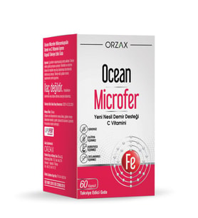 Orzax Ocean Microfer Demir ve C Vitamini 60 Kapsül