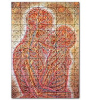 Cakapuzzle Insan anatomisi Öpüşen Çift Sanat Görseli Puzzle Yapboz MDF (Ahşap) (120 Parça)
