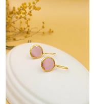 Pembe Kedi Gözü Daire Küpe