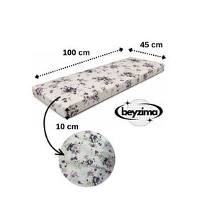 Desenli palet bank sedir minderi fermuarlı 100x45cm