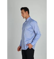 ENZO FERRETTI EF11 R 563 NON-IRON  ÇİFT KAT İPLİK, REGULAR FIT,ERKEK GÖMLEK (Koyu Mavi)