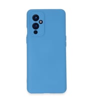 One Plus 9 Kılıf Nano İçi Kadife Silikon - Mavi