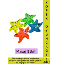 Evcil Hayvan Köpek Diş Temizliği Kaşıma Masaj Etkili İlgi Çekici Denizyıldızı Figür Çiğneme Oyuncağı