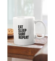 Eat Sleep Surf Repeat Baskılı Kupa Bardak