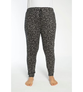 Büyük Beden Cepli Viskon Yazlık Kadın Pijama Altı Tek Alt y18 (Siyah)