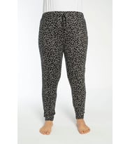 Büyük Beden Cepli Viskon Yazlık Kadın Pijama Altı Tek Alt y18 (Siyah)