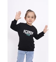 Toontoy Erkek Çocuk Baskılı Sweatshirt (Siyah)