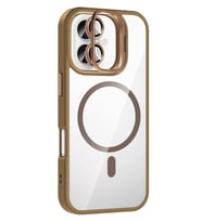 Iphone 17 Remim Lensli Magsafe Standlı Kapak - Kahverengi