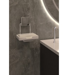 Decorev DC-4784 Dekoratif Plastik Hazneli Şık Dekoratif Kullanışlı Krom Sabunluk