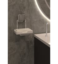Decorev DC-4784 Dekoratif Plastik Hazneli Şık Dekoratif Kullanışlı Krom Sabunluk