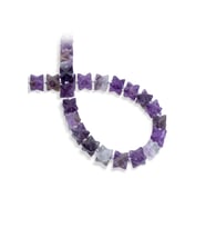 Ametist Doğal Taş Küp Yıldız Kesim 10x10mm Dizi