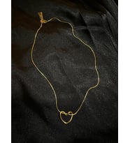 GOLD ÇELİK KALP ZİNCİR KOLYE