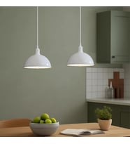 RİOLİGHT VİNTAGE,RETRO,RUSTİK BEYAZ BAŞLIK 2XE27 METAL MASA ÜSTÜ SIRALI AVİZE UZUNLUK:60CM