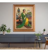 Altın Varaklı Paspartulu Çerçeveli Tablo a1444