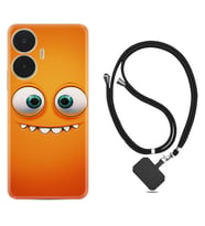 Realme C55 Kılıf Silikon Boyun Askılı İpli Desenli Silikon Dişlek 1615