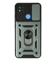 Redmi 9C Kılıf Pars Lens Yüzüklü Silikon - Yeşil