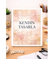 Kendin Tasarla Ahşap Puzzle – 35 Parça Kişiye Özel Fotoğraflı & Yazılı Yapboz