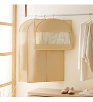 Ocean Home Textile 3'lü Bej Balıksırtı Elbise Kılıfı Set